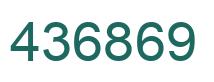 Number 436869 green image