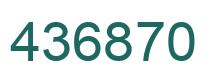 Number 436870 green image