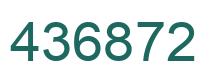 Number 436872 green image