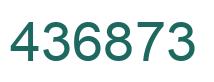 Number 436873 green image