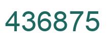Number 436875 green image
