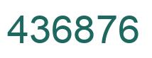 Number 436876 green image