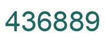 Number 436889 green image