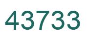 Number 43733 green image