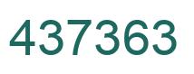 Number 437363 green image