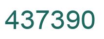 Number 437390 green image