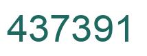 Number 437391 green image