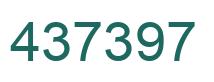 Number 437397 green image