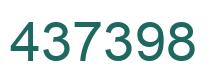 Number 437398 green image