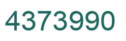 Number 4373990 green image