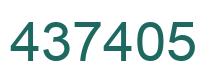 Number 437405 green image