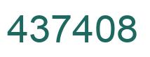Number 437408 green image