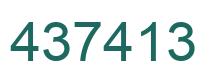 Number 437413 green image