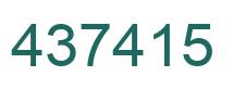 Number 437415 green image