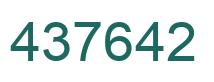 Number 437642 green image