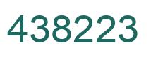 Number 438223 green image
