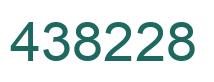 Number 438228 green image