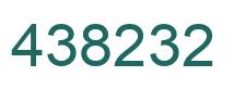 Number 438232 green image