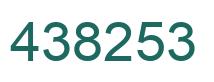 Number 438253 green image