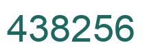 Number 438256 green image