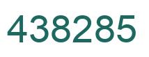 Number 438285 green image