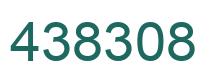 Number 438308 green image