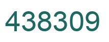 Number 438309 green image