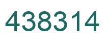 Number 438314 green image