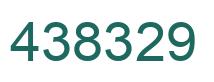 Number 438329 green image