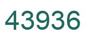 Number 43936 green image
