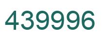 Number 439996 green image