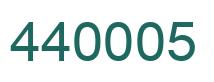 Number 440005 green image