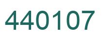 Number 440107 green image