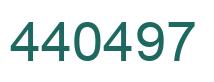 Number 440497 green image