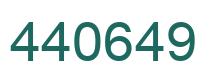 Number 440649 green image