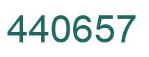 Number 440657 green image
