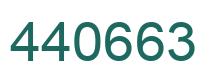 Number 440663 green image