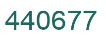 Number 440677 green image