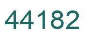 Number 44182 green image