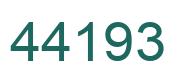 Number 44193 green image
