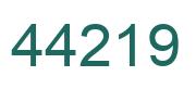 Number 44219 green image