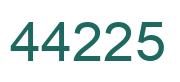 Number 44225 green image