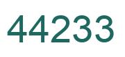 Number 44233 green image
