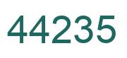 Number 44235 green image