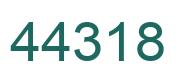 Number 44318 green image