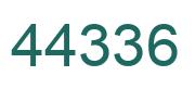 Number 44336 green image