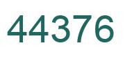 Number 44376 green image