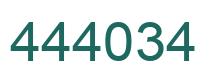Number 444034 green image