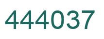 Number 444037 green image