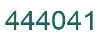 Number 444041 green image